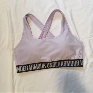 Under Armour lilac sports bra with elastic band